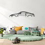 Wallity Nissan 350Z Silhouette Escultura de pared de metal negra